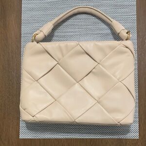 Antonio Melani Nude Woven Handbag